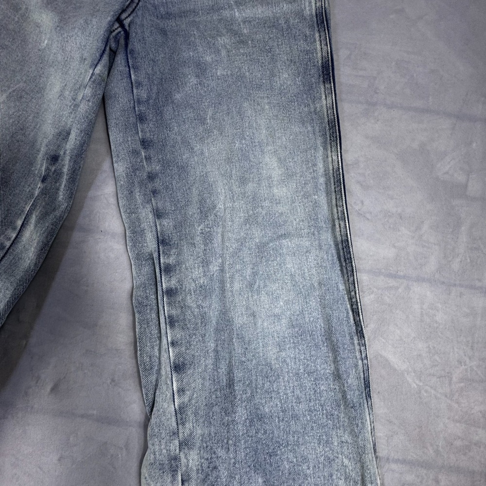 PacSun Womens Baggy Jeans Blue Denim 5-Pocket Raw Hem Light Wash Whisker 26 - Picture 9 of 16